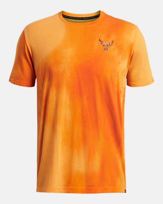 Camiseta de manga corta con estampado Project Rock Sun Wash para hombre, Orange, pdpMainDesktop image number 3